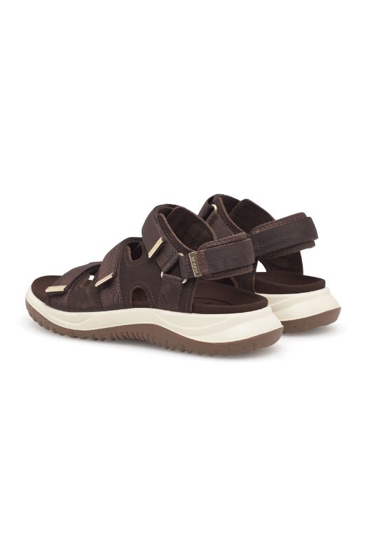 Woden Caroline | fleksibel sandal i mørkebrun I Dresslab