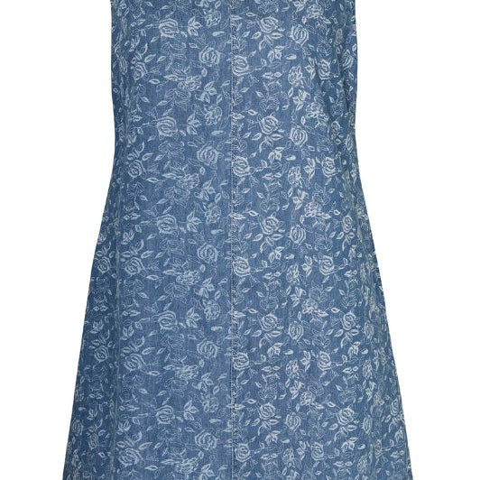 Ofelia Mali denim spencer I Cool jeans kjole med blomsterprint I Dresslab
