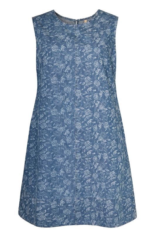 Ofelia Mali denim spencer I Cool jeans kjole med blomsterprint I Dresslab