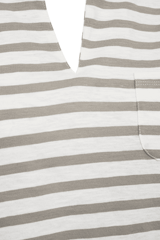 FreeQuent Viva t-shirt | Sand-og hvidstribet t-shirt