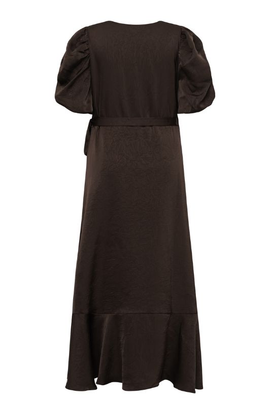 A-View Sinda dress I Slå-om kjole i flot chokoladebrun