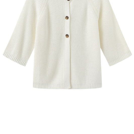 Luxzuz Jayneco knit I Strikcardigan i hvid