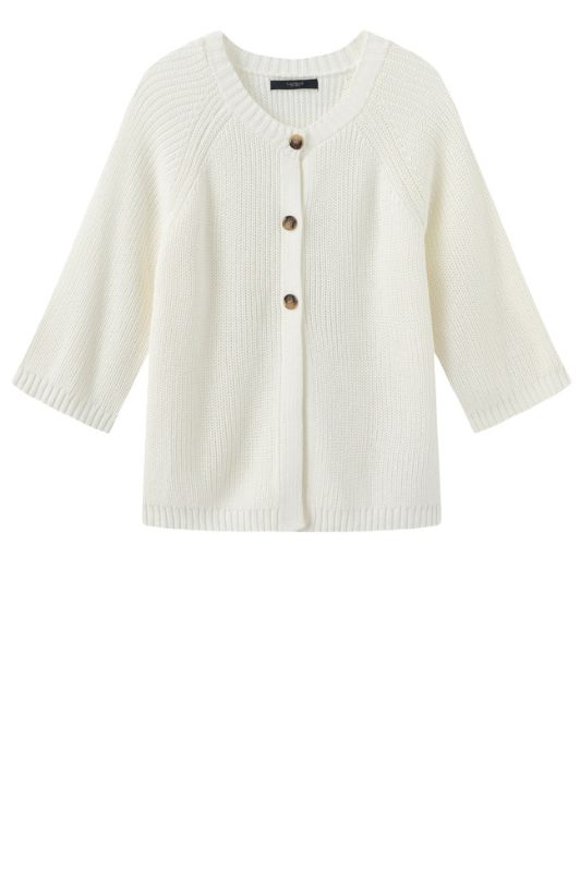 Luxzuz Jayneco knit I Strikcardigan i hvid