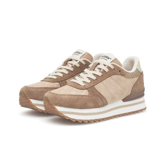 Woden Ronja plateau heritage sneakers | Coffee