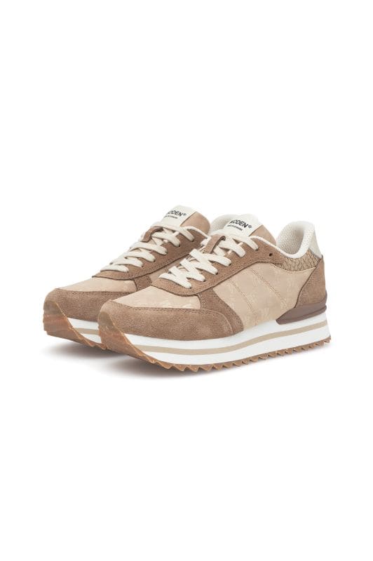 Woden Ronja plateau heritage sneakers | Coffee