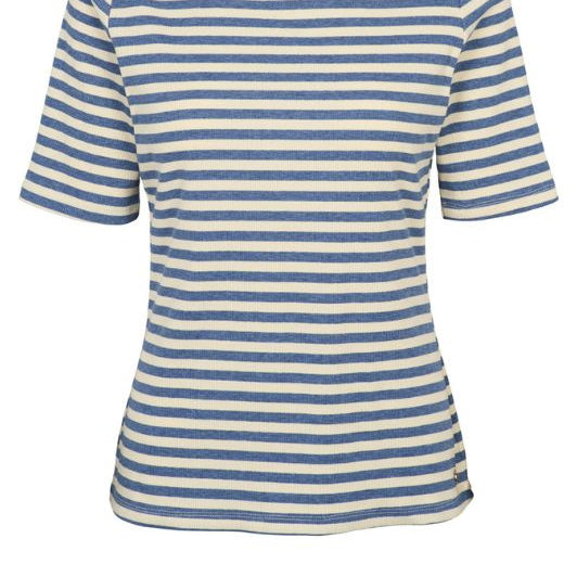 Prepair Beate t-shirt i Stribet kortærmet basis i blå strib I Dresslab