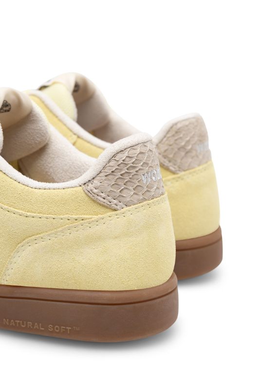 Woden Björk Leather sneakers | Hotte lysegule sneakers i ruskind