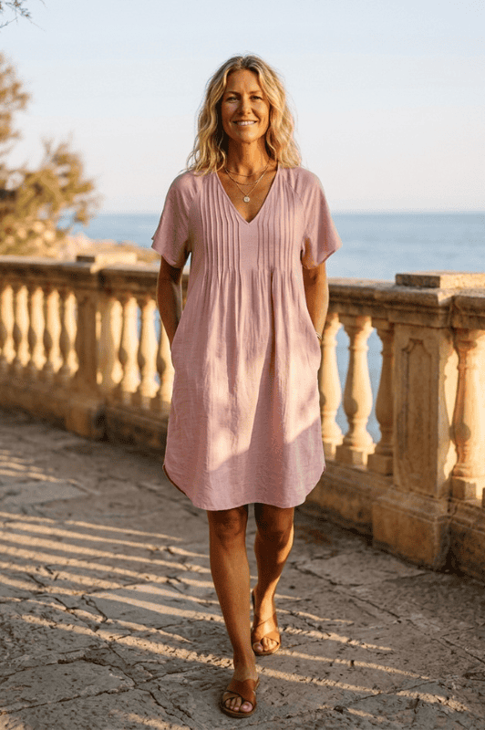 Prepair Jennifer dress | Smuk rosa kjole i A-shape I Dresslab