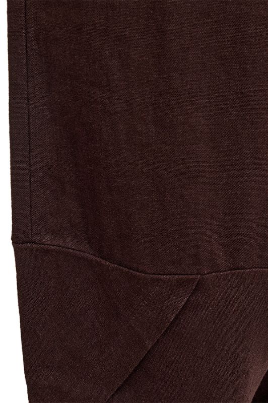 Freequent Lava berber pant | Cool hørbuks i mørkebrun I Dresslab