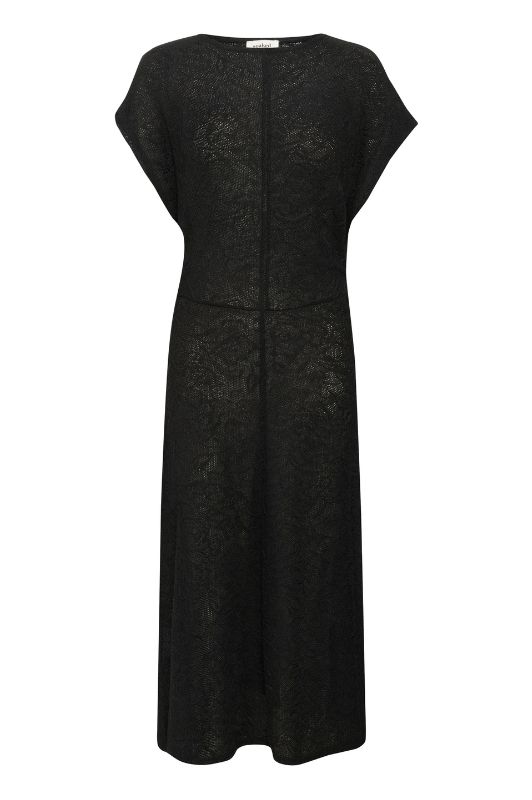 Soaked in Luxury Lupina Dress | Sort blondekjole uden ærmer