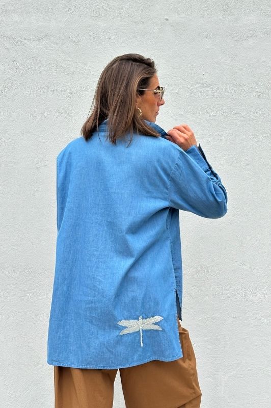 PRE ORDER Gaspar Siena I Cool denim bluse