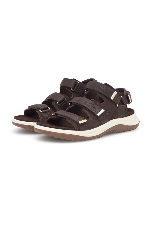 Woden Caroline | fleksibel sandal i mørkebrun I Dresslab