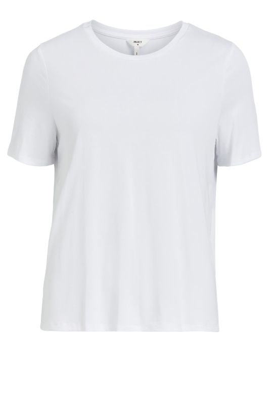 Object Annie t-shirt i hvid tencel