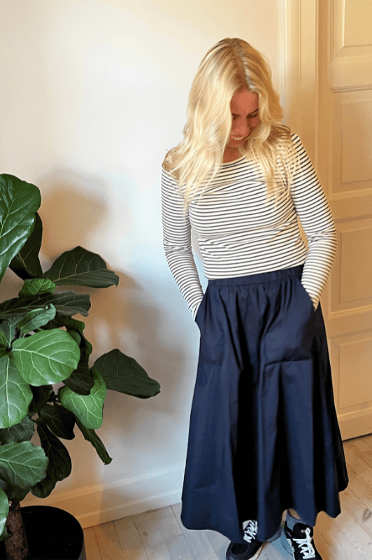 La Rouge Vilma skirt nederdel | Poplin nederdel marine