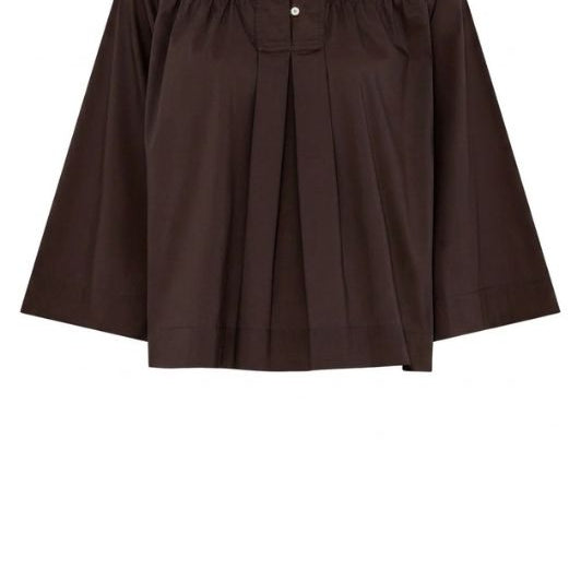 La Rouge Vilma shirt | Basic skjorte med feminint look mørkebrun