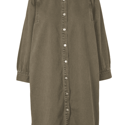 Prepair Figga dress | Cool gennemknappet denimkjole i army