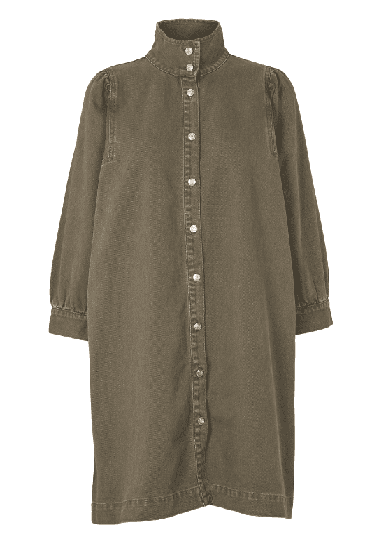 Prepair Figga dress | Cool gennemknappet denimkjole i army