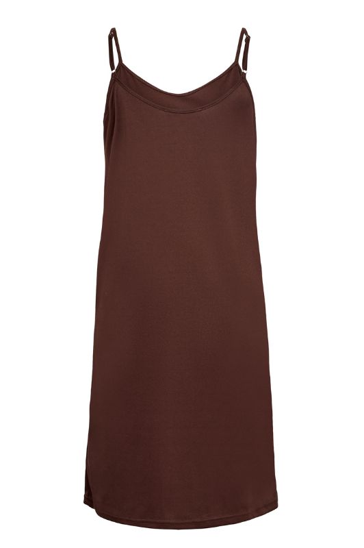 A-View slip dress I Underkjole mørkebrun