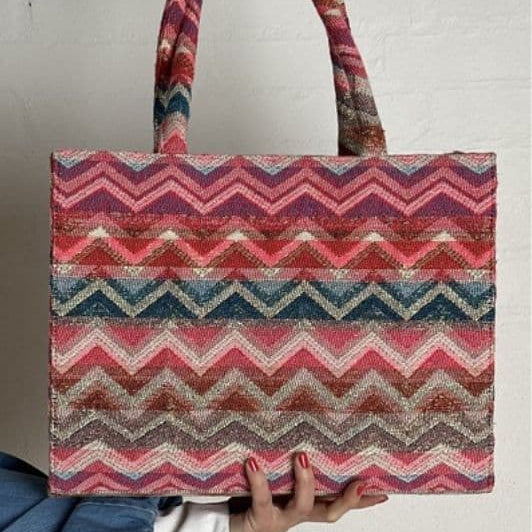 Gaspar Tote bag pink jaquard
