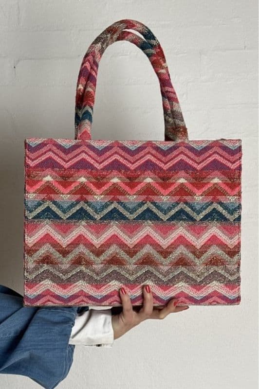 Gaspar Tote bag pink jaquard