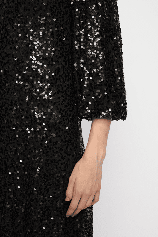Soft Rebels Audrey Dress | Festlig kjole med pailletter i sort