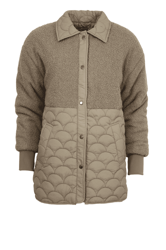 Ofelia Hedda jacket | Quiltet jakke med fleece i sand