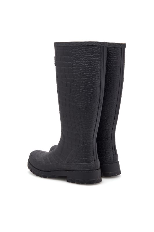 WODEN Le croco Waterproof | Høj gummistøvle i croco look