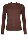 Ofelia Fri turtleneck viskose strik pullover I Brun