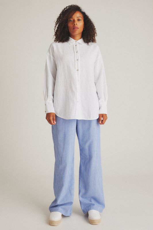Luxzuz Gertantu shirt I Hvid hørskjorte