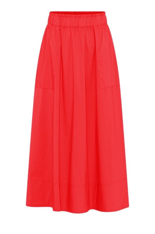 La Rouge Vilma skirt | Poplin nederdel rød