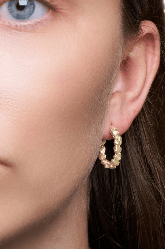 Pure by Nat I Gretha big hoops creoler øreringe børstet guld