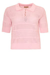 Ofelia Bree knit I Feminin strikket bluse i lyserød