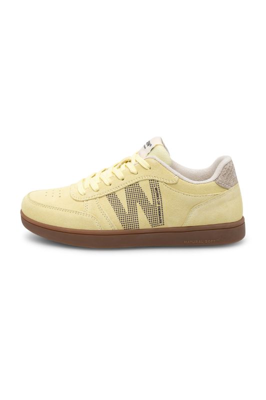 Woden Björk Leather sneakers | Hotte lysegule sneakers i ruskind