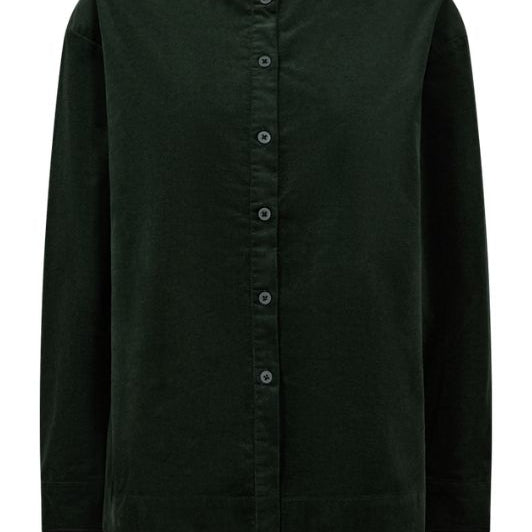 Freequent Olana shirt I Skjorte i flaskegrøn fløjl
