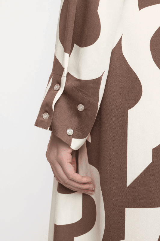Soft Rebels Fiona dress | Flot skjortekjole i sand print