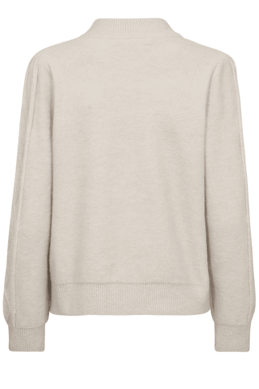 FreeQuent Stokke strik pullover | Creme med sort kontrast