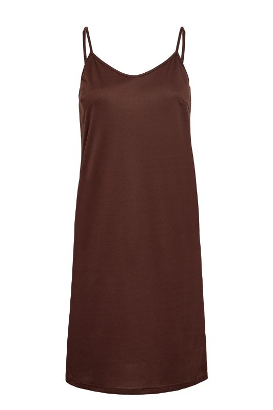 A-View slip dress I Underkjole mørkebrun