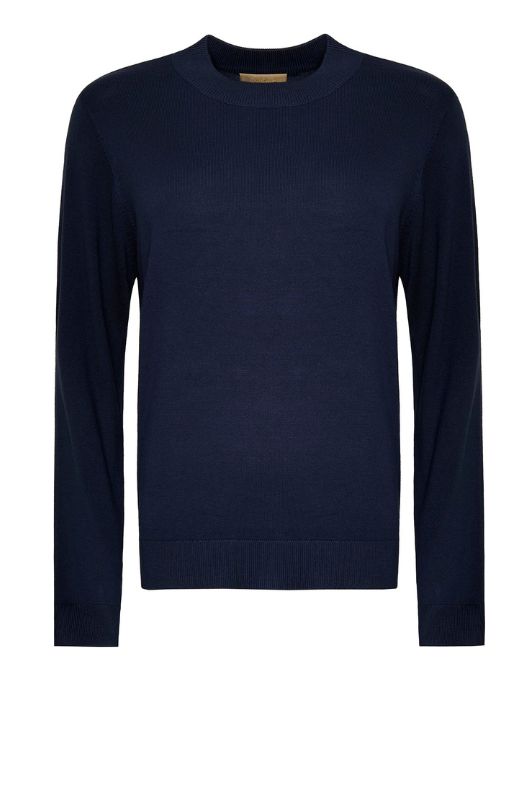 Ofelia Fri turtleneck viskose strik pullover I Navy