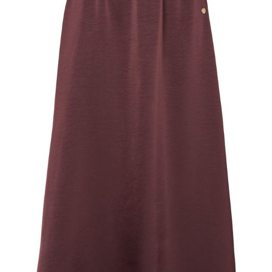 Prepair Lulu nederdel | Cool satin A-shape i bordeaux
