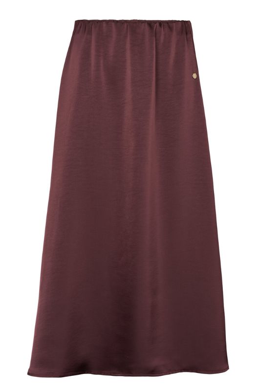 Prepair Lulu nederdel | Cool satin A-shape i bordeaux