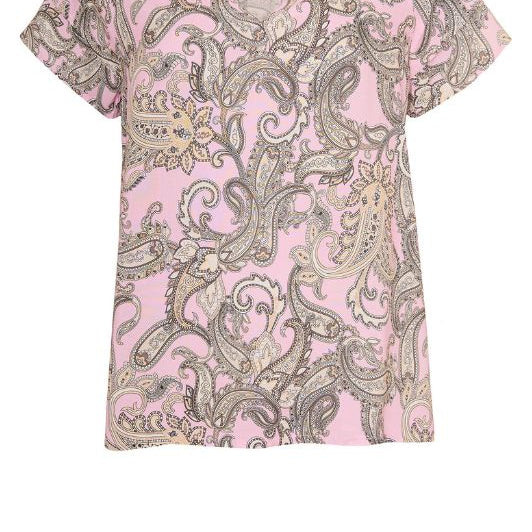 Ofelia Maja bluse lyserød paisley I Dresslab
