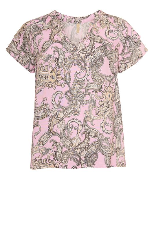 Ofelia Maja bluse lyserød paisley I Dresslab