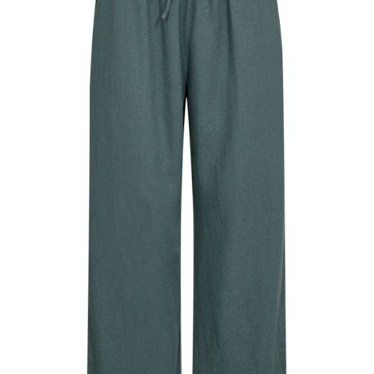 Freequent Lava ankle pant | Forestgrøn ankelbukser i hør