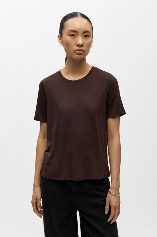 Object Annie t-shirt i brun tencel