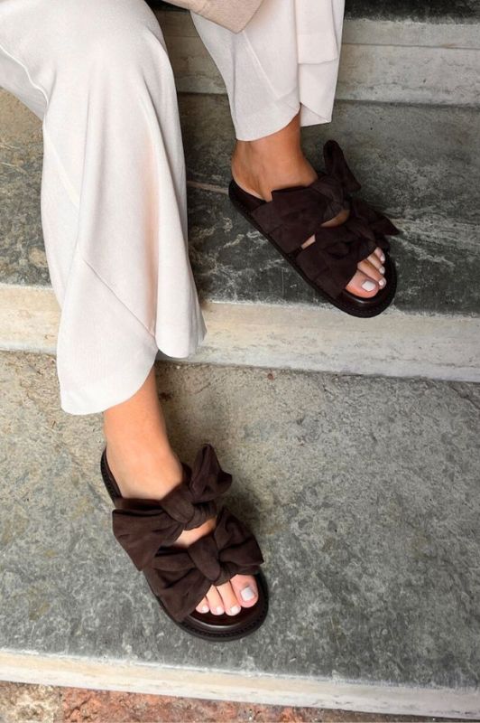Copenhagen Shoes Summer Dream I Sandal i mørkebrun ruskind