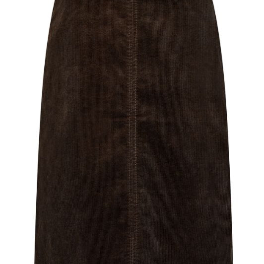 Freequent Cordy skirt | Chokoladebrun nederdel i fløjl
