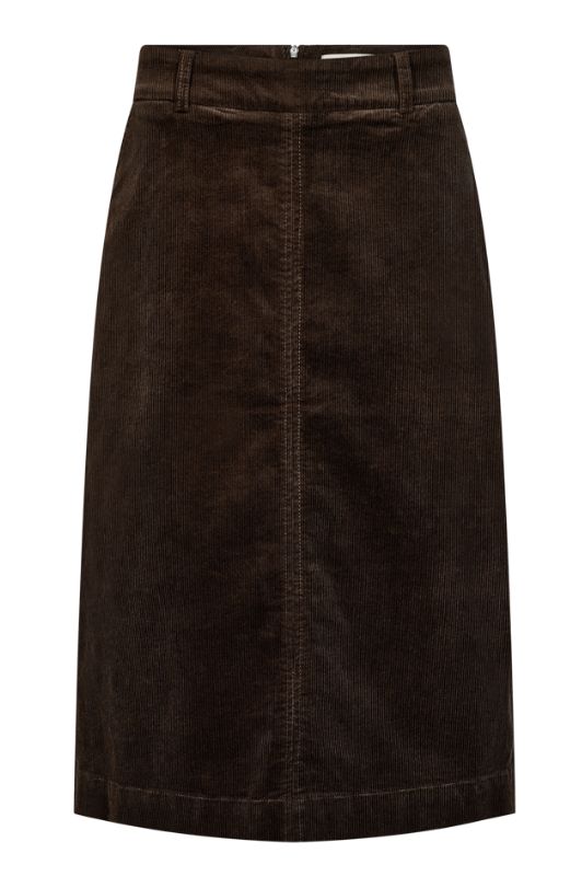 Freequent Cordy skirt | Chokoladebrun nederdel i fløjl