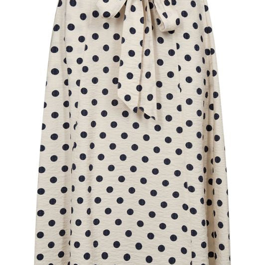 Freequent Alma skirt | Prikket nederdel i creme marine
