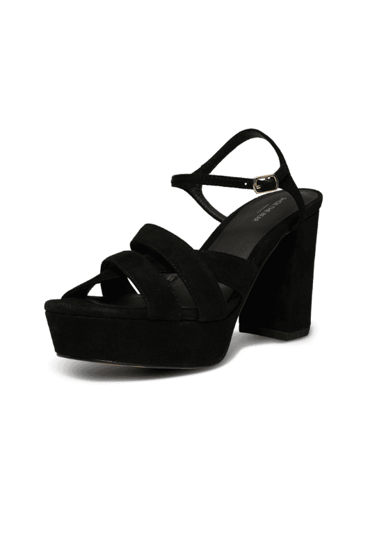 Shoe the Bear Nova Strap | Ruskindssandal med blokhæl i sort