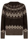 Freequent Merla strik pullover | Islænderstrik brun